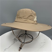 ( khaki)summer man hat Outdoor big Bucket hat sun hat sunscreen sun hat