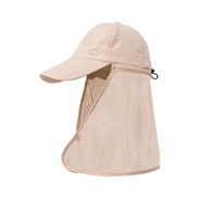 ( Beige)summer sunscreen sun hat man Bucket hat Outdoor belt shawl baseball cap woman