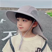 ( light gray)spring summer child hat man woman Outdoor sunscreen sun hat big shawl Bucket hat