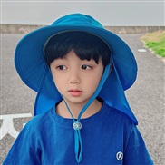 ( blue)spring summer child hat man woman Outdoor sunscreen sun hat big shawl Bucket hat