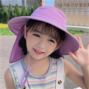 (purple)spring summer child hat man woman Outdoor sunscreen sun hat big shawl Bucket hat