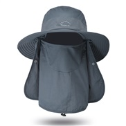 ( Dark grey)Bucket hat man sun hat summer Outdoor sunscreen draughty sun hat woman