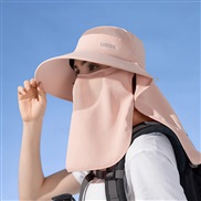 ( pink)spring summer big shawl sunscreen fashion Bucket hat belt sun hat woman