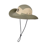 ( Army green)spring summer Outdoor sunscreen man hat woman big draughty Cowboy sun hat