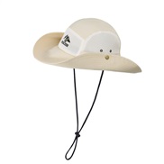 ( Beige)spring summer Outdoor sunscreen man hat woman big draughty Cowboy sun hat