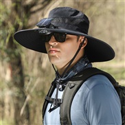 ( black+)big wind hat summer Outdoor man sun big wind Shade sunscreen