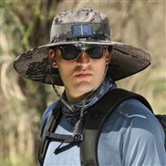 ( Adjustable)( Khaki+)big wind hat summer Outdoor man sun big wind Shade sunscreen