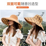 (-15cm)( camel)Bucket hat woman spring big sunscreen sun hat summer sun