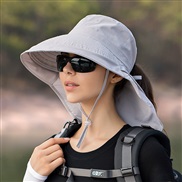 ( light gray)hat man summer Bucket hat sunscreen sun hat shawl spring summer big sun hat