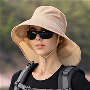 ( Beige)hat man summer Bucket hat sunscreen sun hat shawl spring summer big sun hat