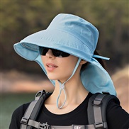 ( blue)hat man summer Bucket hat sunscreen sun hat shawl spring summer big sun hat