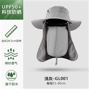 ( one size)(GL   Light gray)Bucket hat man sun hat summer Outdoor sunscreen draughty sun hat woman