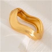 ( 2 gold   2666k2)occidental style  fashion Irregular Alloy bangle  wind surface widthracelet set