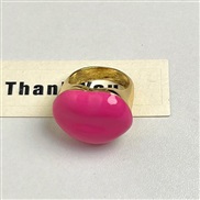 ( Pink)occidental style samll flash diamond enamel lips ring woman high personality unique lovers