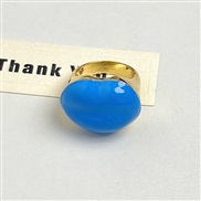 ( blue)occidental style samll flash diamond enamel lips ring woman high personality unique lovers