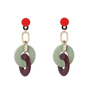 ( green)UR new Acrylic earrings occidental style fashion all-Purpose earring Earring