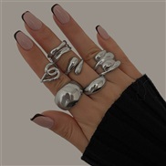 ( 2  White KSuit  5652)occidental styleins wind Metal opening ring woman IrregularRings