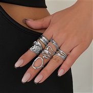 ( 3  White KSuit  5655)occidental styleins wind Metal opening ring woman IrregularRings