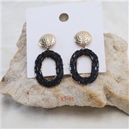 ( black)occidental style personality fully-jewelled earrings creative chain shape diamond color ear stud fashion Earring