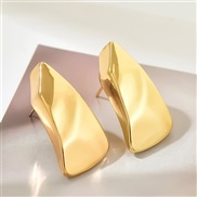 ( Gold)Irregular geometry long square earring brief surface lady fashion Earring