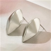 ( Silver) brief geometry three-dimensional drop surface thick rhombus ear stud woman punk trend