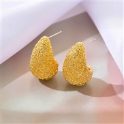 ( Gold) frosting drop watch-face Ear clip womanins brief fashion ear stud