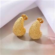 ( Gold) frosting drop watch-face Ear clip womanins brief fashion ear stud