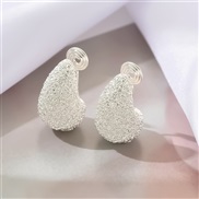 ( Silver) frosting drop watch-face Ear clip womanins brief fashion ear stud