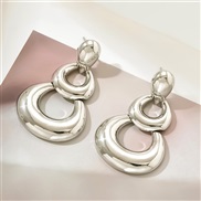 ( Silver)gold retro drop earrings woman geometry circleI samll exaggerating personality Earring