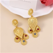 (blue  red) occidental style fashion all-Purpose ear stud  mediumvintage retro style high Earring