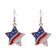 E new dayU wings Five-pointed star enamel Alloy earring woman