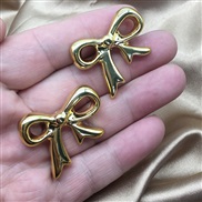 (a)occidental style samll brief bow ear stud high fashion all-Purpose earrings ear stud