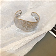 (2   Silver ) occidental style Irregular Metal bangle brief atmospheric wind personality