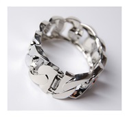 ( Silver)occidental style exaggerating Metal width bracelet  fashion woman bangle personality punk ornament