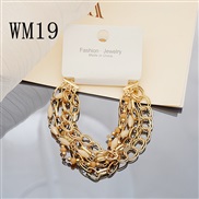 (WM19) occidental style fashion Bohemia color love pendant multilayer beads bracelet