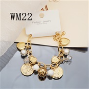 (WM22) occidental style fashion Bohemia color love pendant multilayer beads bracelet