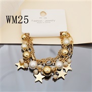 (WM25) occidental style fashion Bohemia color love pendant multilayer beads bracelet