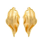 ( Gold)summer new Alloy earrings occidental style exaggerating Earring woman trend Metal leaves ear stud