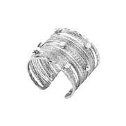 ( Silver)summer new occidental style exaggerating multilayer Alloy bangle woman trend