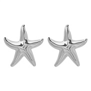 ( White k)E occidental style samll fashion Metal starfish earrings  summerins tropical wind elements ear stud