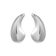 ( Silver)summer drop Alloy earrings occidental style Earring woman fashion exaggerating surface Metal ear stud