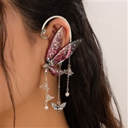 ( anti silver+ red  3274)occidental style butterfly  sweetins wings ear studearrings