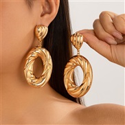 occidental style     Irregular Earring earrings woman ins exaggerating summer big circle ear stud