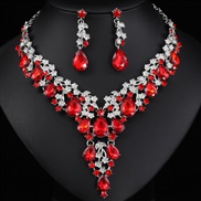 ( White Kred )occidental style necklace earrings set high three bride