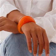 ( 1  orange 2473)occidental style  exaggerating Irregular translucent width surface bangle  personality Acrylic geometr