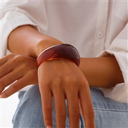 ( 1 coffeeg  2473)occidental style  exaggerating Irregular translucent width surface bangle  personality Acrylic geomet