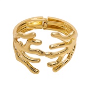 ( Gold) occidental style fashion personality exaggerating branch width opening bangle woman