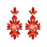 ( Orange)flowers color Rhinestone pendant luxurious banquet earrings womanearrings