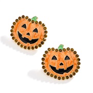 (1) personality Halloween diamond earrings day enamel drop Earring set