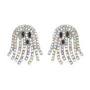 (AB color)occidental style creative personality earrings Halloween series fully-jewelled Earring